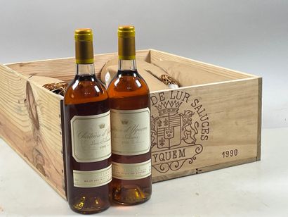 null 12 bouteilles Château d'Yquem 1990 1er Cru Classé Supérieur Sauternes CB