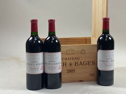 6 bouteilles Château Lynch Bages 2005 5ème...