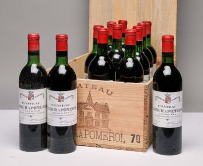 12 bouteilles Château Latour à Pomerol 1970...