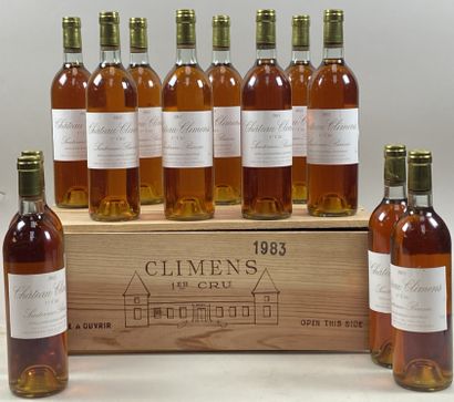 null 12 bouteilles Château Climens 1983 1er GCC Sauternes (CB)