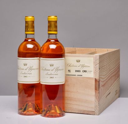 6 bouteilles Château d'Yquem 2003 1er Cru...
