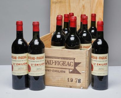 12 bouteilles Château Figeac 1978 1er GCC...