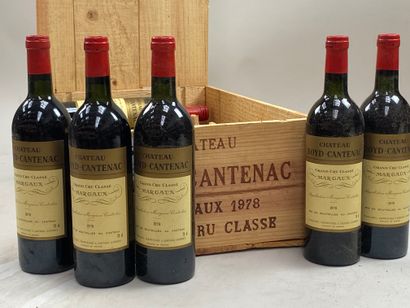 12 bouteilles Château Boyd-Cantenac 1978...