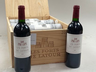null 12 bouteilles Les Forts de Latour 2000 Second vin du château Latour Pauillac...