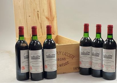 12 bouteilles Château Grand-Puy Lacoste 1979...