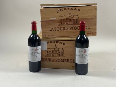 12 bouteilles Château Latour à Pomerol 1995...