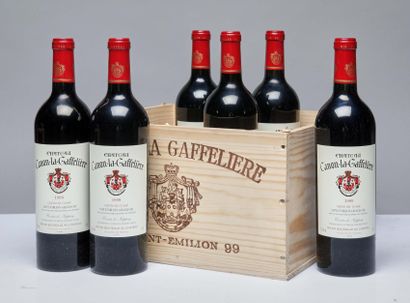 6 bouteilles Château Canon La Gaffelière...