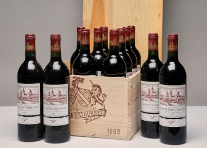 12 bouteilles Château Cos d'Estournel 1989...