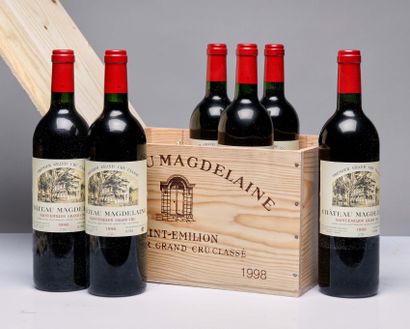 null 6 bouteilles Château Magdelaine 1998 1er GCC Saint-Emilion CB