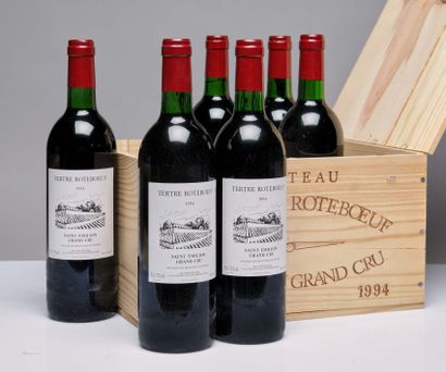12 bouteilles Château Tertre Rotebœuf 1994...