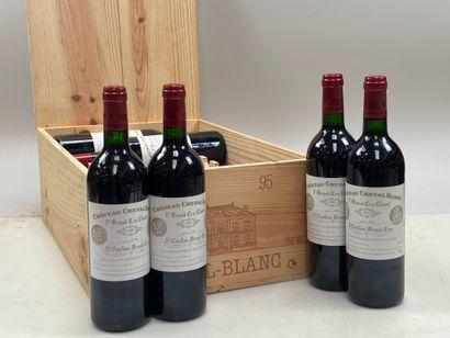 12 bouteilles Château Cheval Blanc 1995 1er...
