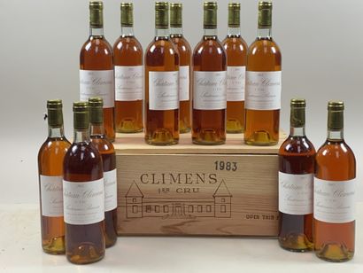 null 12 bouteilles Château Climens 1983 1er GCC Sauternes (CB)