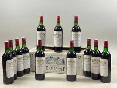 12 bouteilles Château Les Ormes de Pez 1978...
