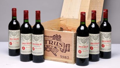 null 12 bouteilles Petrus 1983 cru exceptionnel Pomerol CB (1 CAPSULE LEGEREMENT...