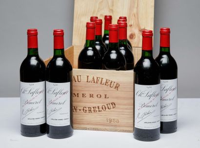 12 bouteilles Château Lafleur 1988 Pomerol...