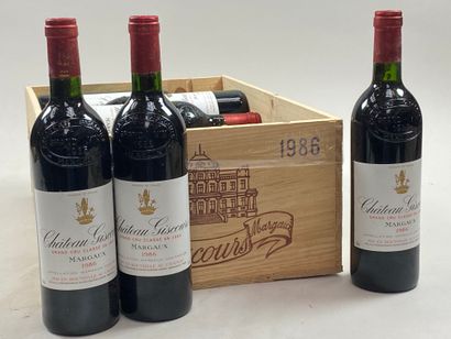 12 bouteilles Château Giscours 1986 3ème...