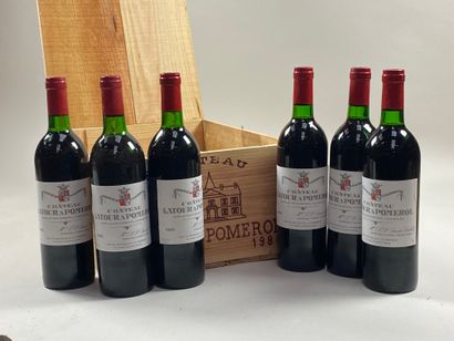 12 bouteilles Château Latour à Pomerol 1985...