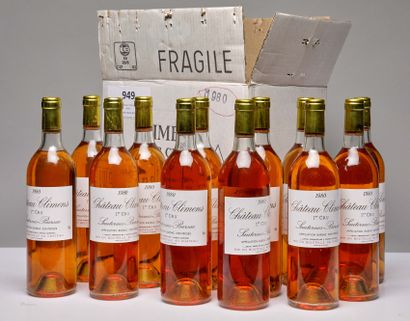 12 bouteilles Château Climens 1980 1er GCC...