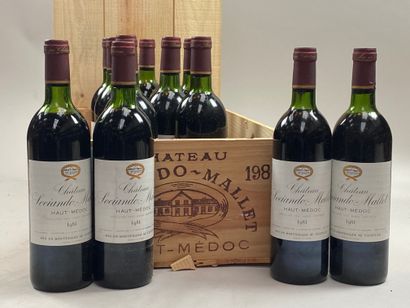12 bouteilles Château Sociando-Mallet 1981...