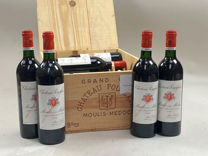 12 bouteilles Château Poujeaux 1988 Moulis...