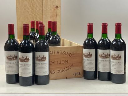 null 12 bouteilles Château Ausone 1986 1er GCC A Saint-Emilion CB (BG/NTLB)