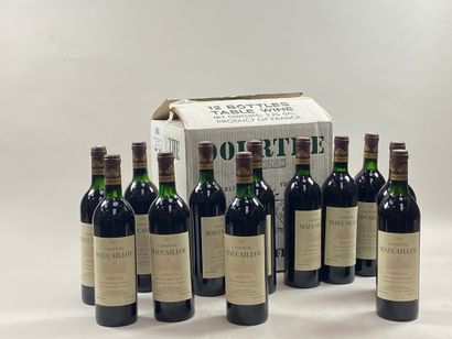 null 12 bouteilles Château Maucaillou 1982 Moulis (carton d'origine) (BG/NTLB)