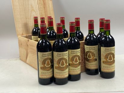 null 12 bouteilles Château Angélus 1996 1er GCC A Saint-Emilion CB (BG/NTLB)