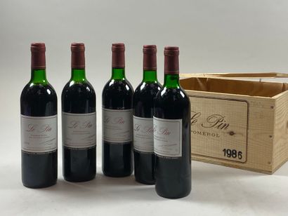 5 bouteilles Château Le Pin 1986 Pomerol...