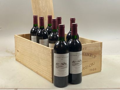 null 8 bouteilles Château Tertre Rotebœuf 1988 GC Saint-Emilion CB (BG)