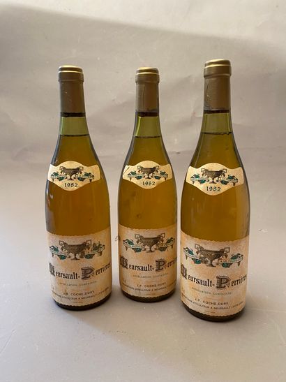 3 bouteilles Meursault-Perrières 1982 Dom...