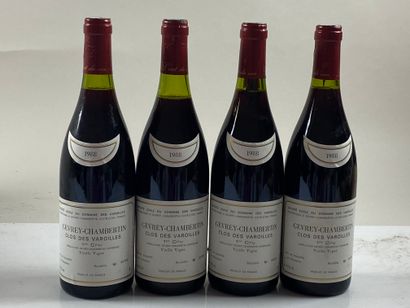 null 4 bouteilles Gevrey-Chambertin Clos des Varoilles 1988 1er C Dom des Varoil...
