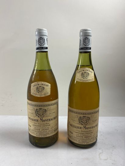 null 2 bouteilles Chevalier-Montrachet GC Les Demoiselles 1980 GC Dom Htiers Louis...