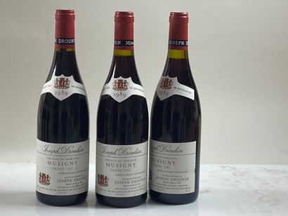 3 bouteilles Musigny 1989 GC Joseph Drou...