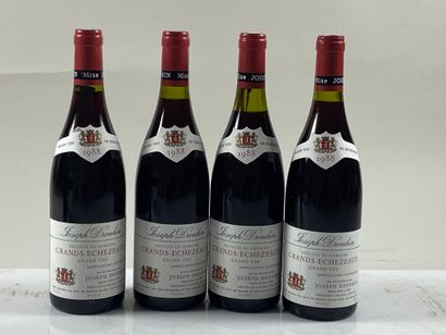 4 bouteilles Grands-Echezeaux 1988 GC Joseph...