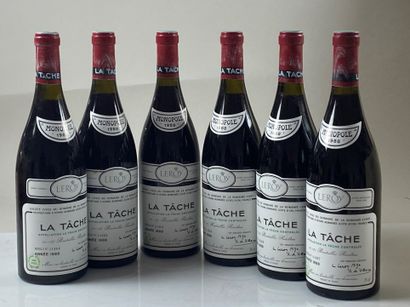 null 6 bouteilles La Tâche 1988 GC Doaine de la Romanéé Conti