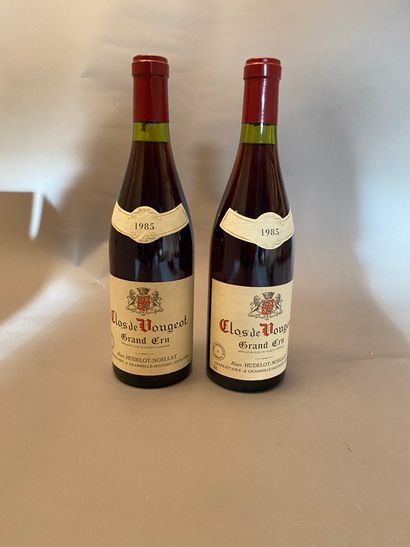 2 bouteilles Clos de Vougeot 1985 GC Dom...
