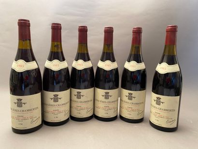 6 bouteilles Latricières-Chambertin 1985...