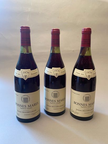 3 bouteilles Bonnes-Mares 1976 GC Dom Dr...