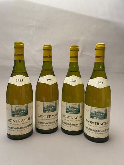 4 bouteilles Montrachet 1985 GC Dom Jacques...