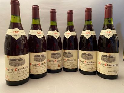 6 bouteilles Gevrey-Chambertin Fonteny Henri...