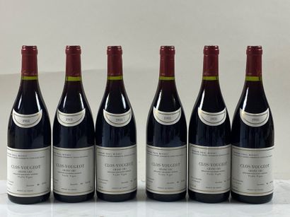 6 bottles Clos Vougeot Vieilles Vignes 1988...