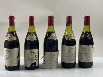 5 bouteilles Beaune Les Teurons 1978 1er...