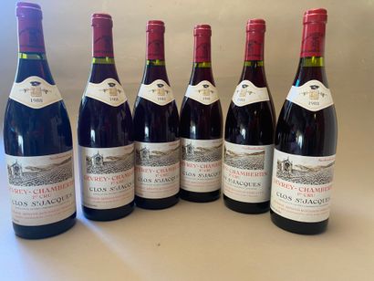 6 bouteilles Gevrey-Chambertin Clos Saint-Jacques...