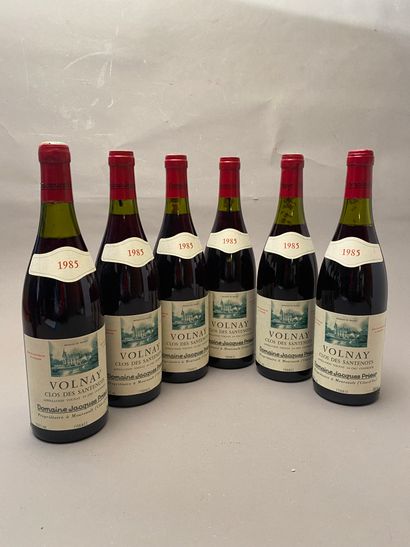 null 6 bottles Volnay Clos des Santenots 1985 1er C Dom Jacques Prieur