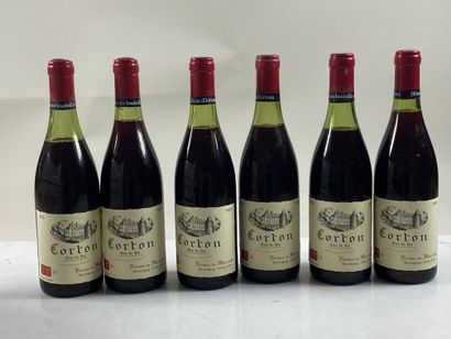 null 6 bouteilles Corton Clos du Roy 1978 GC Prince Florent de Mérode (carton d'origine...