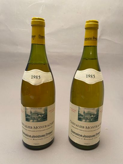 2 bouteilles Chevalier-Montrachet 1985 GC...