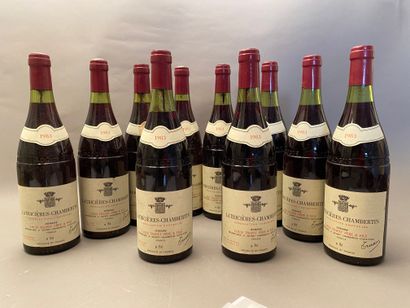 10 bouteilles Latricières-Chambertin 1983...