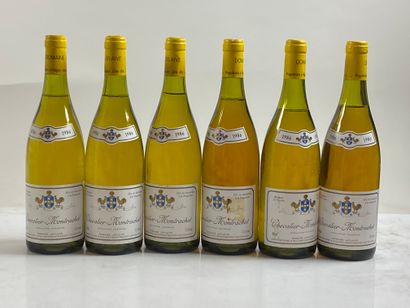 6 bouteilles Chevalier-Montrachet 1986 GC...