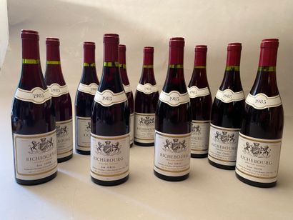 11 bouteilles Richebourg 1985 GC Dom Jean...