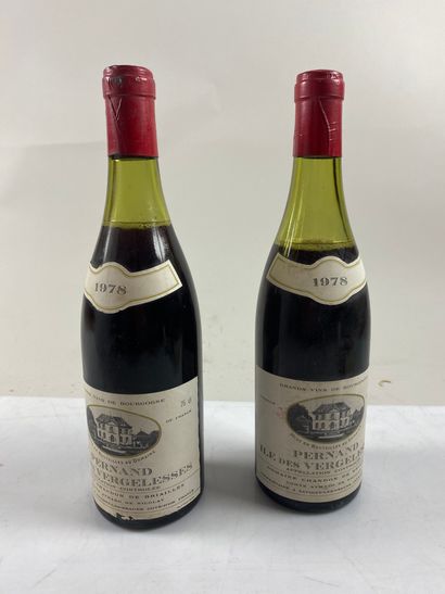 null 2 bottles Pernand Ile des Vergelesses Cte Aymard de Nicolay 1978 1er C Dom Chandon...